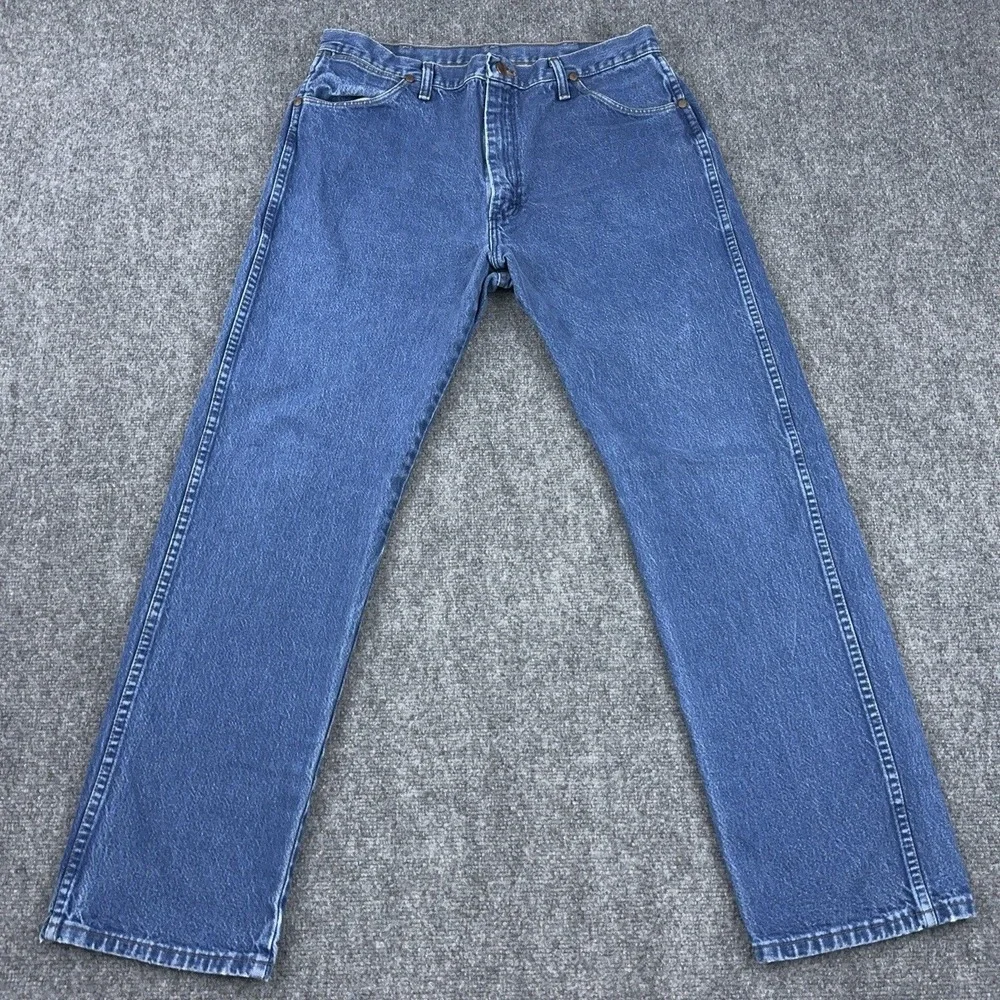 Wrangler Cowboy Cut Jeans Men 36x32 FITS 34x32 Original‎ Fit 100% Cotton 13MWZPW